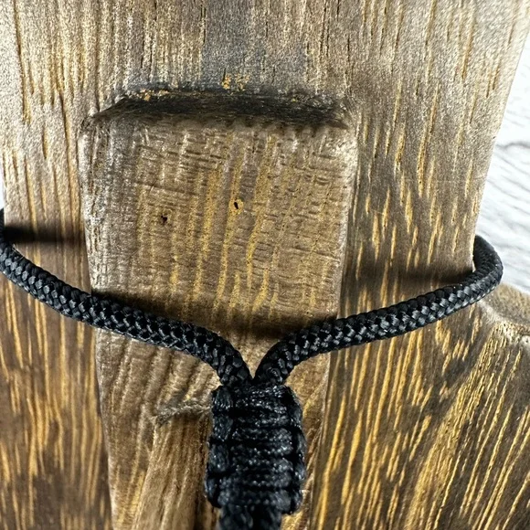 Tai Chi Stone Deer Pendant Necklace on Black Adjustable Rope - Picture 11 of 11